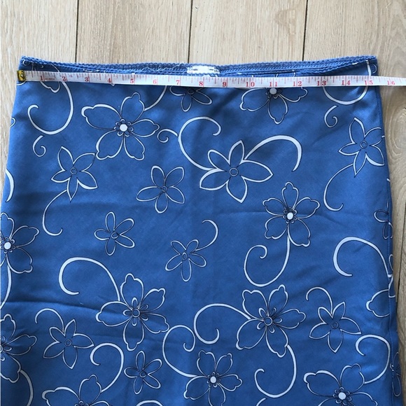 Vintage Smart Set Floral Print Skirt in Light Blue Size S Made in Canada - Picture 2 of 9
